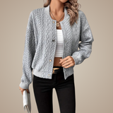 Selena – Women's Cardigan Made of Soft Corduroy Fabric with Loose Fit