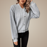 Selena – Women's Cardigan Made of Soft Corduroy Fabric with Loose Fit
