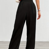 Fiene – Wide high-waisted trousers made of lightweight material