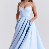 Julia – Midi dress with Corset Top and Tulle Skirt