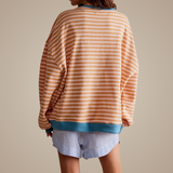 Emira – Striped Knit Sweater with Round Neck