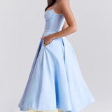 Julia – Midi dress with Corset Top and Tulle Skirt