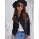 Maria - Women's Suede Biker Jacket