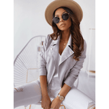 Maria - Women's Suede Biker Jacket