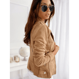 Maria - Women's Suede Biker Jacket