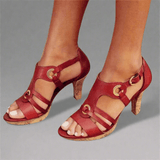 Selena – Women's Heeled Sandals with Adjustable Fastening